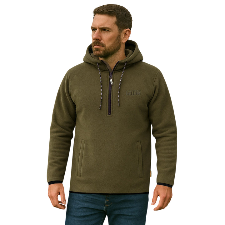 Alpine Fleece Hunting Smock Pullover 1/4 Zip Hoodie for Outdoor Adventure