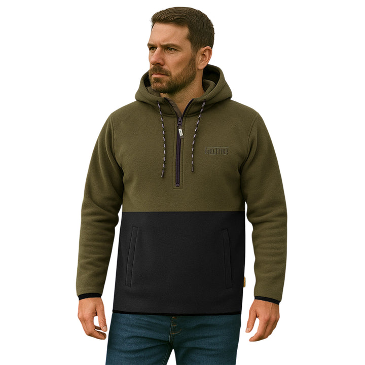 Alpine Fleece Hunting Smock Pullover 1/4 Zip Hoodie for Outdoor Adventure
