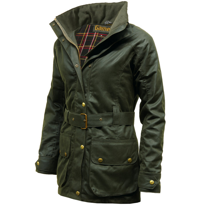 Ladies Game Cantrell Padded Antique Waxed Jacket