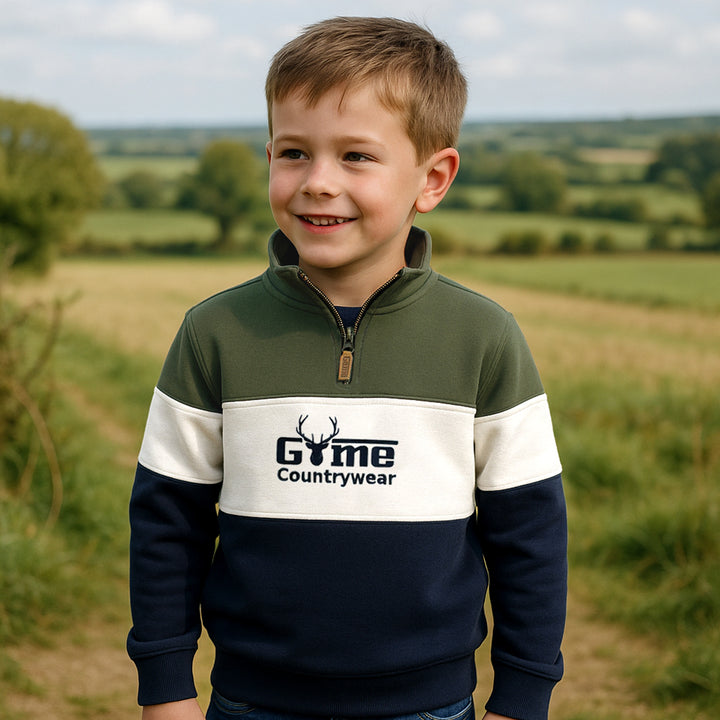 Game Kids GME05-K Unisex Half Zip Neck Country Pullover