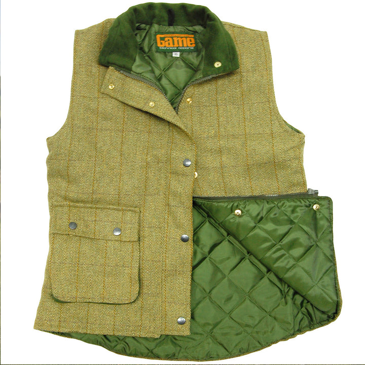 Ladies Game Derby Tweed Quilted Gilet