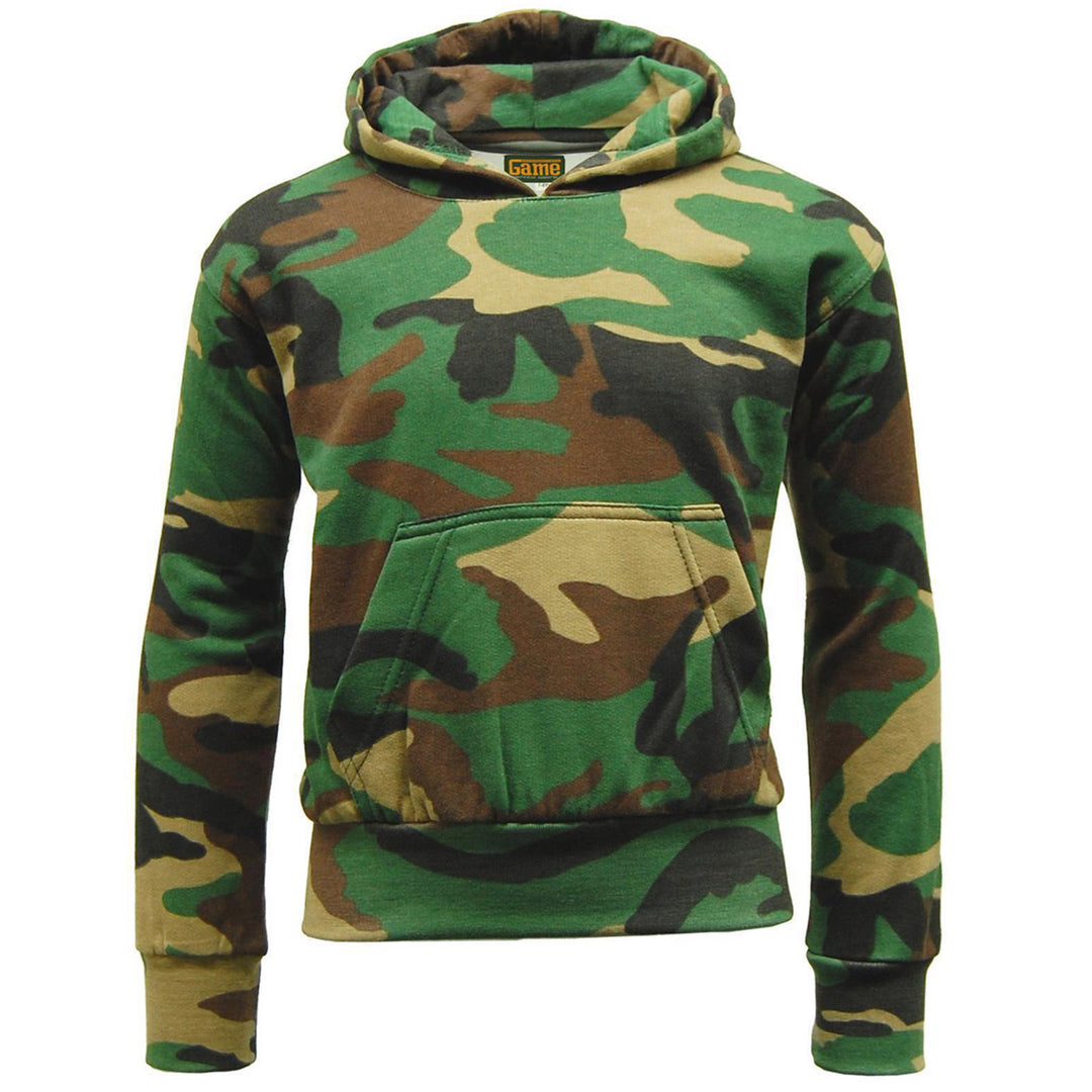 Game Kids Camouflage Hoodie - Woodland