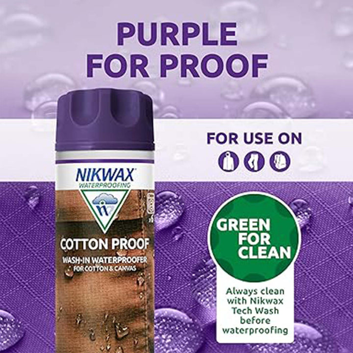 Nikwax Cotton Proof 300ml – Wash-in Waterproofing for Game Cotton Gear