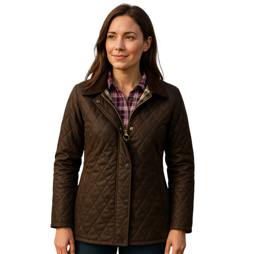 Ladies Game Zara Quilted Wax Jacket