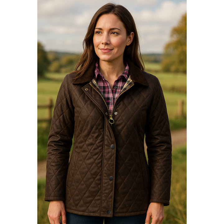 Ladies Game Zara Quilted Wax Jacket