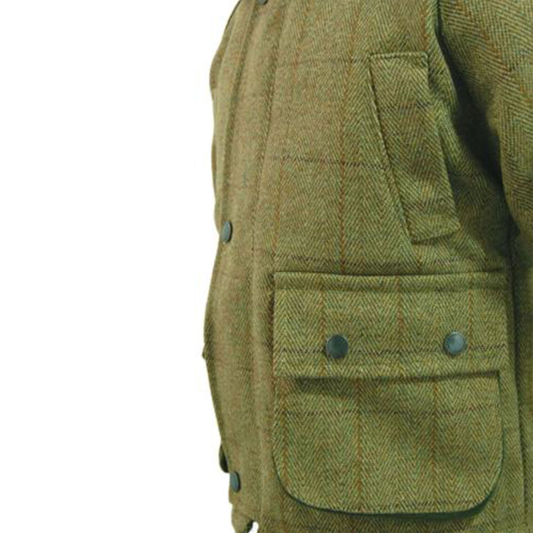kids tweed shooting jacket  - close up