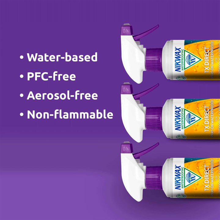 Nikwax TX.Direct® Spray-On 300ml – Waterproofing for Game Wet-Weather Clothing