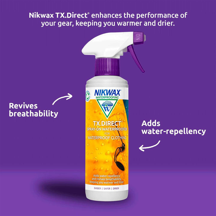 Nikwax TX.Direct® Spray-On 300ml – Waterproofing for Game Wet-Weather Clothing