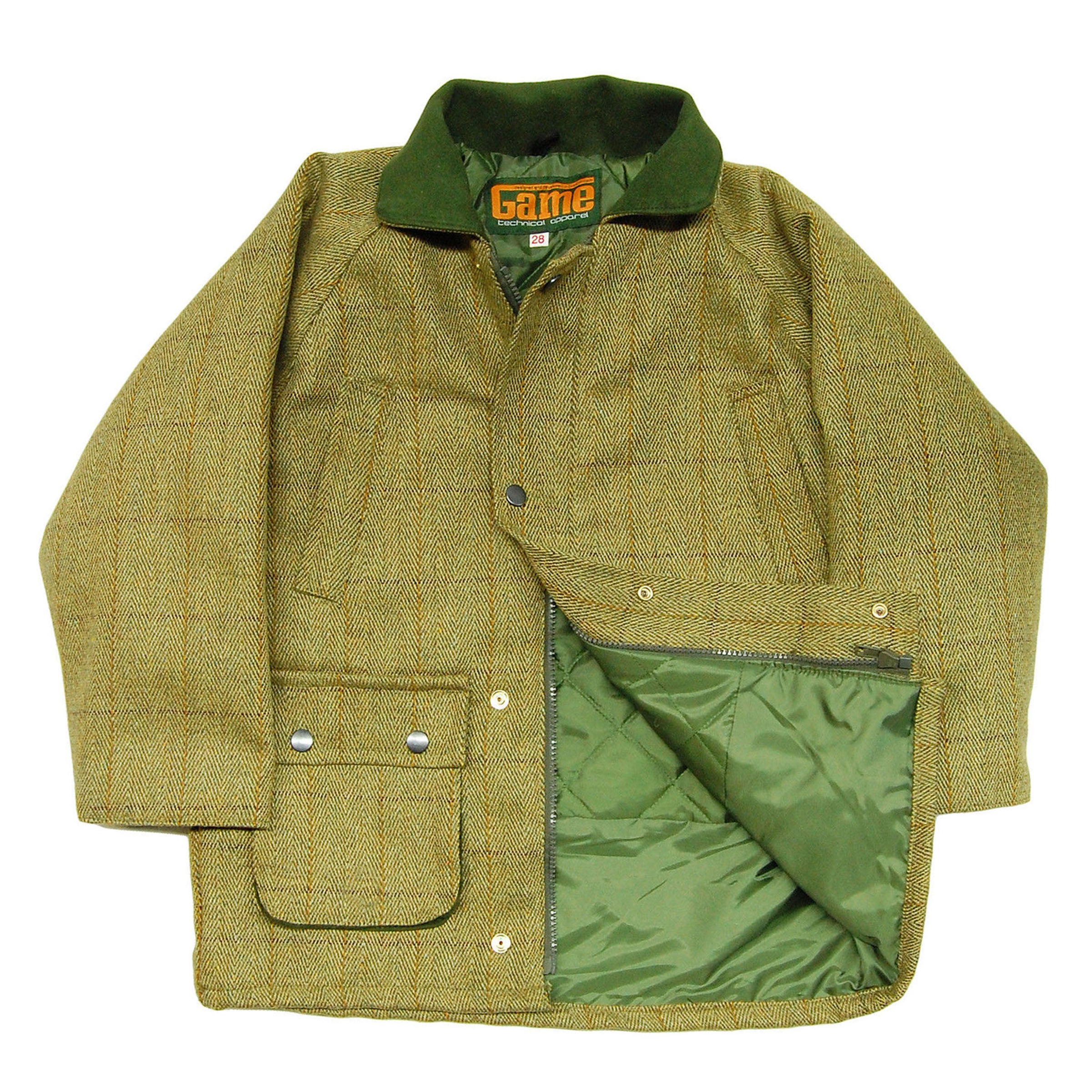 Padded Tweed Jacket Premium Quality Apparel Game Clothing UK Game Technical Apparel