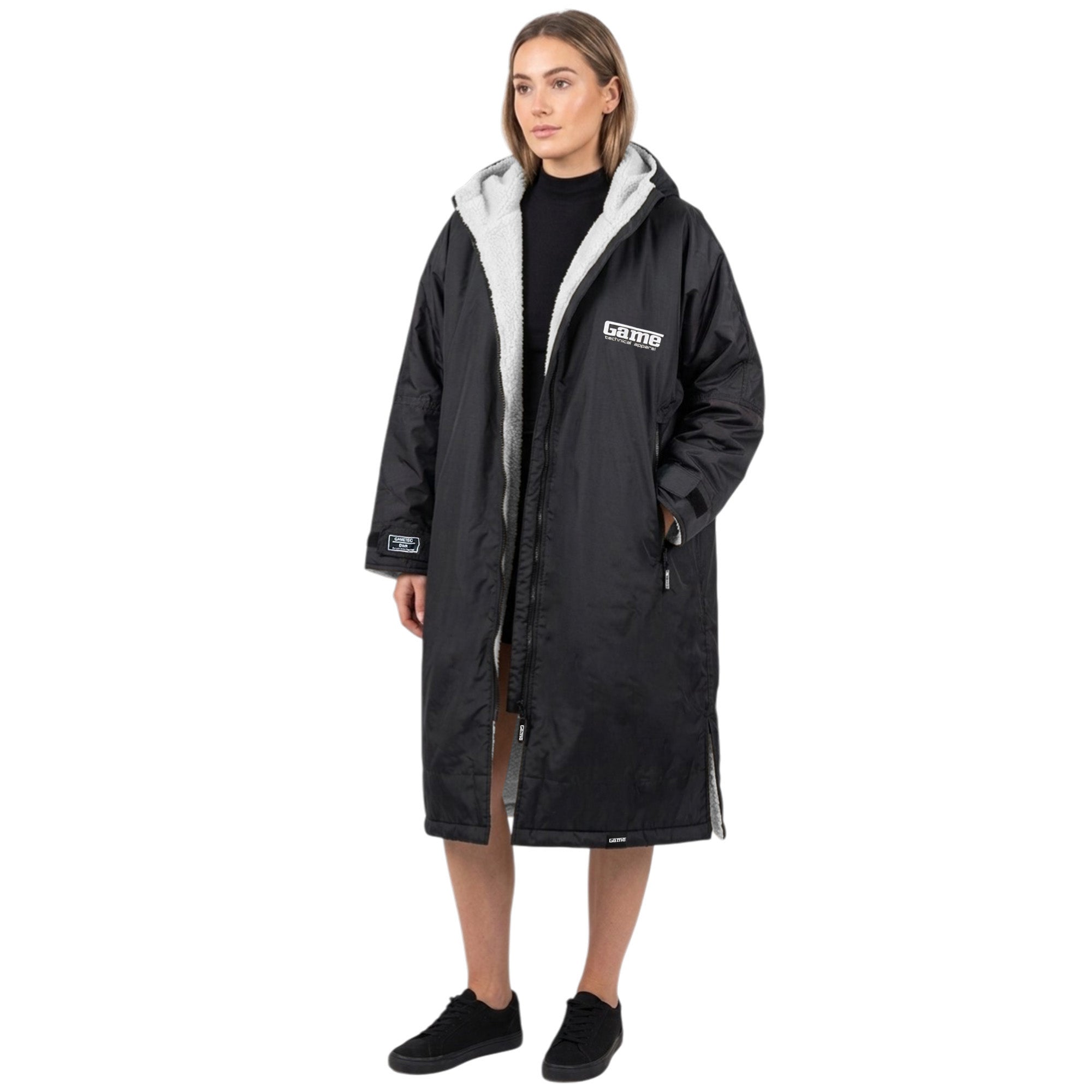 Game Waterproof Utility Robe | Unisex Fleece Lined Hooded Country Coat