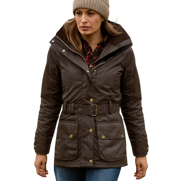 Ladies Game Cantrell Padded Antique Waxed Jacket