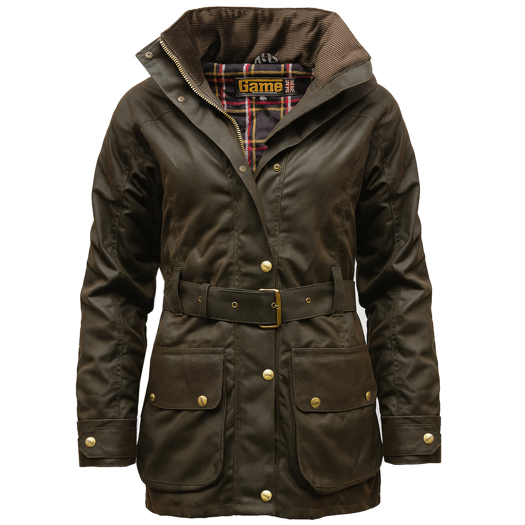Ladies Game Cantrell Padded Antique Waxed Jacket