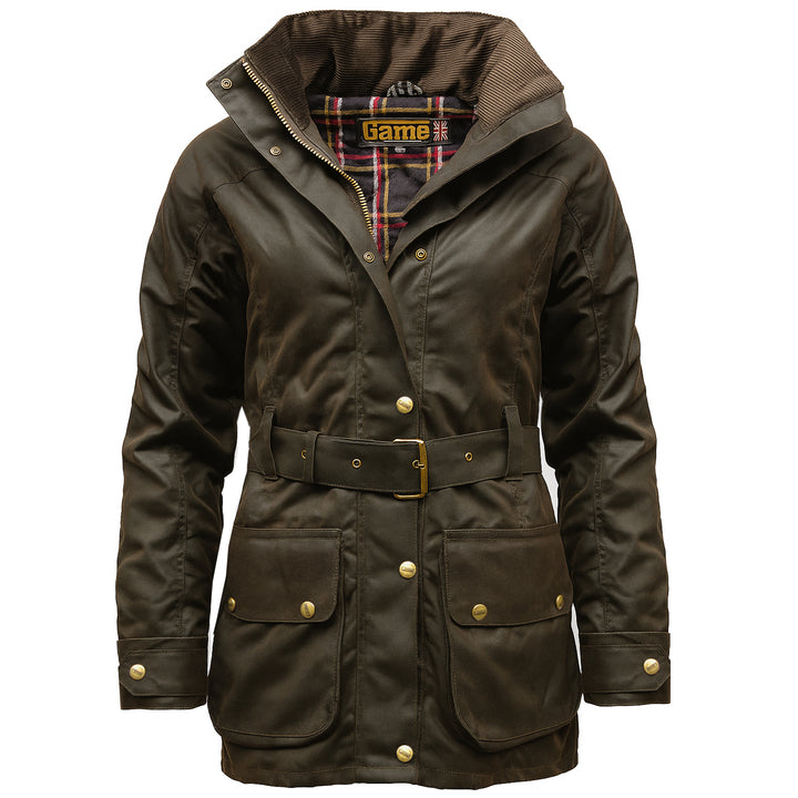 Ladies Game Cantrell Padded Antique Waxed Jacket