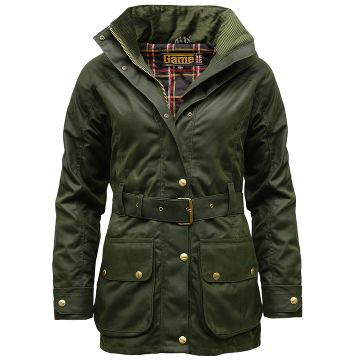 Ladies Game Cantrell Padded Antique Waxed Jacket