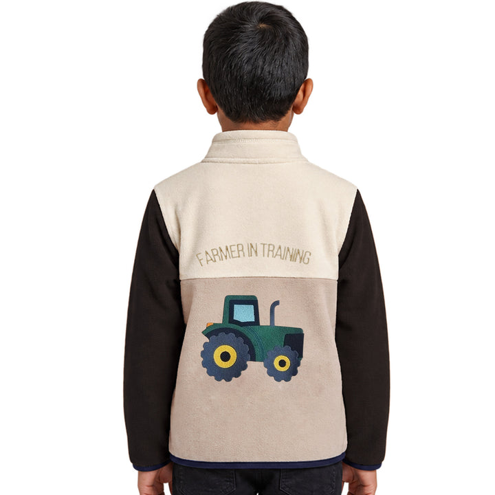 Kids Embroidered Quarter-Zip Pullover