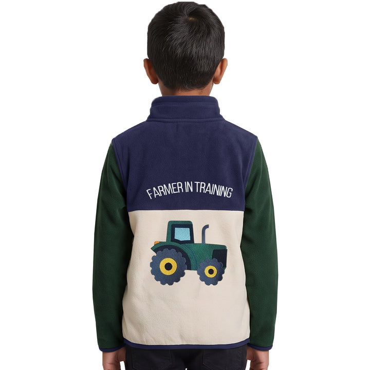 Kids Embroidered Quarter-Zip Pullover