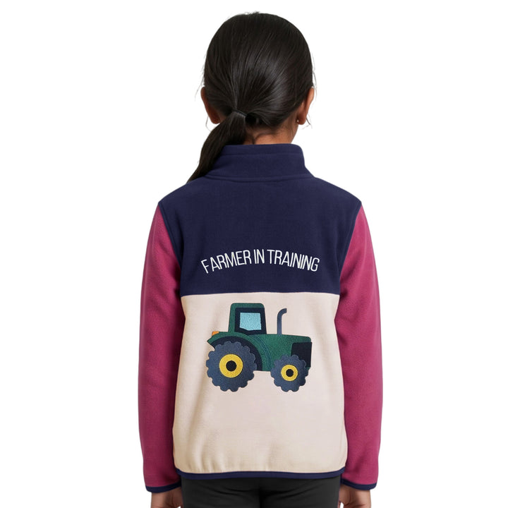 Kids Embroidered Quarter-Zip Pullover