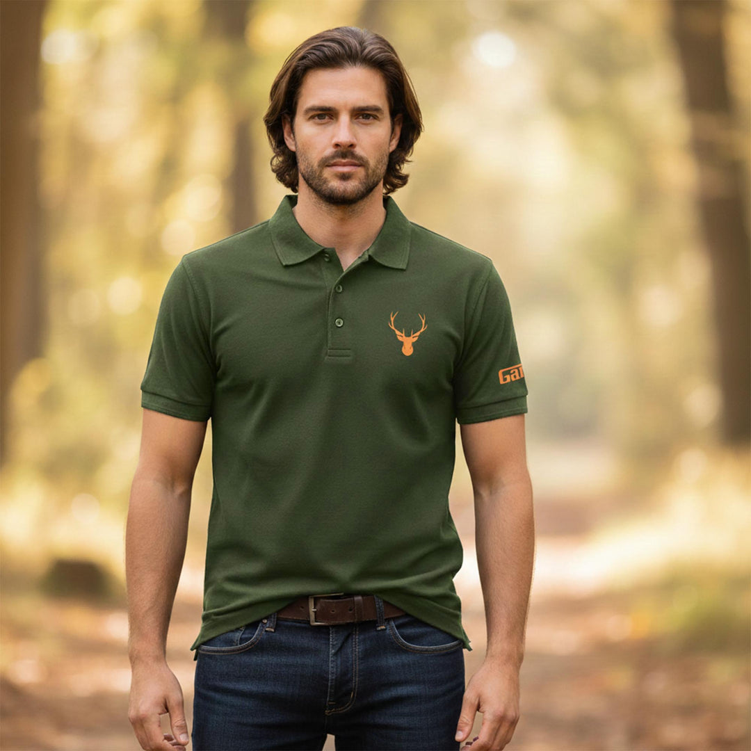 Game Mens Stag Logo Polo Shirt Top