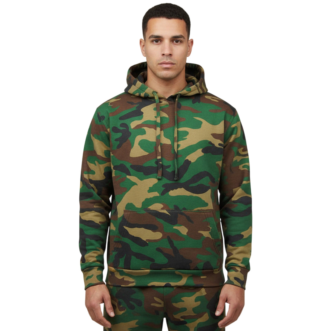 Game Mens Heavyweight 300gsm Fleece Camouflage Hoodie