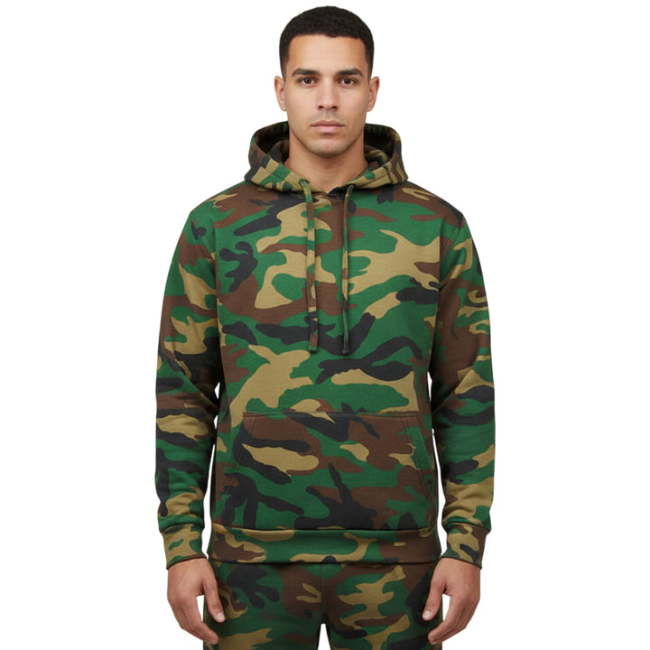 Game Mens Heavyweight 300gsm Fleece Camouflage Hoodie