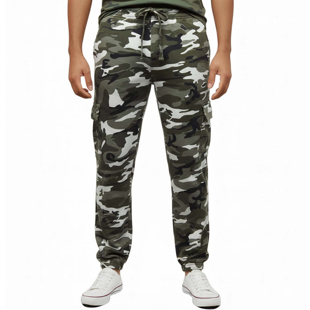 Urban Classics BASIC CAMO - Pantalon de survêtement - wood camouflage/vert foncé Urban Classics BASIC CAMO - Pantalon de survêtement - wood camouflage/vert foncé