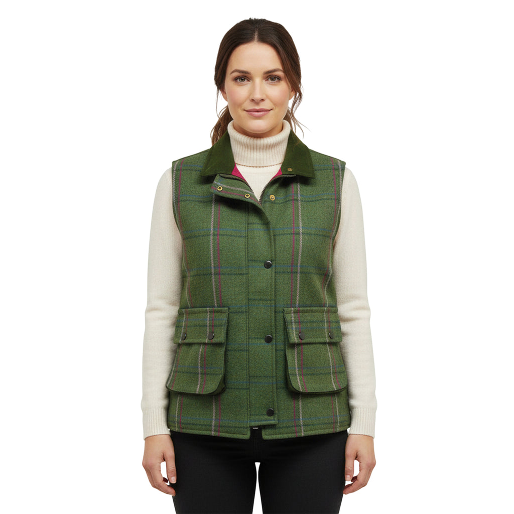 OHGA 新品ベストTWEED GILET Game_Ladies_Ruby_Tweed-gilet-