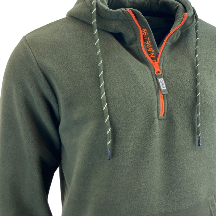 Game Trail Half Zip Neck Fleece Hoodie