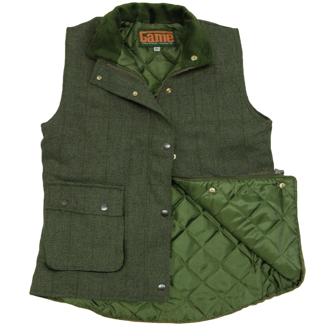 Ladies Game Derby Tweed Quilted Gilet