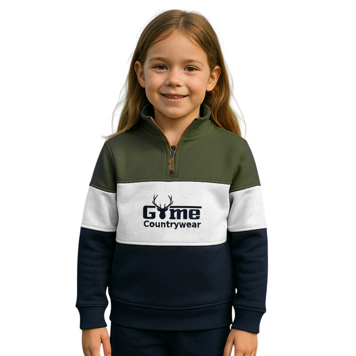 Game Kids GME05-K Unisex Half Zip Neck Country Pullover