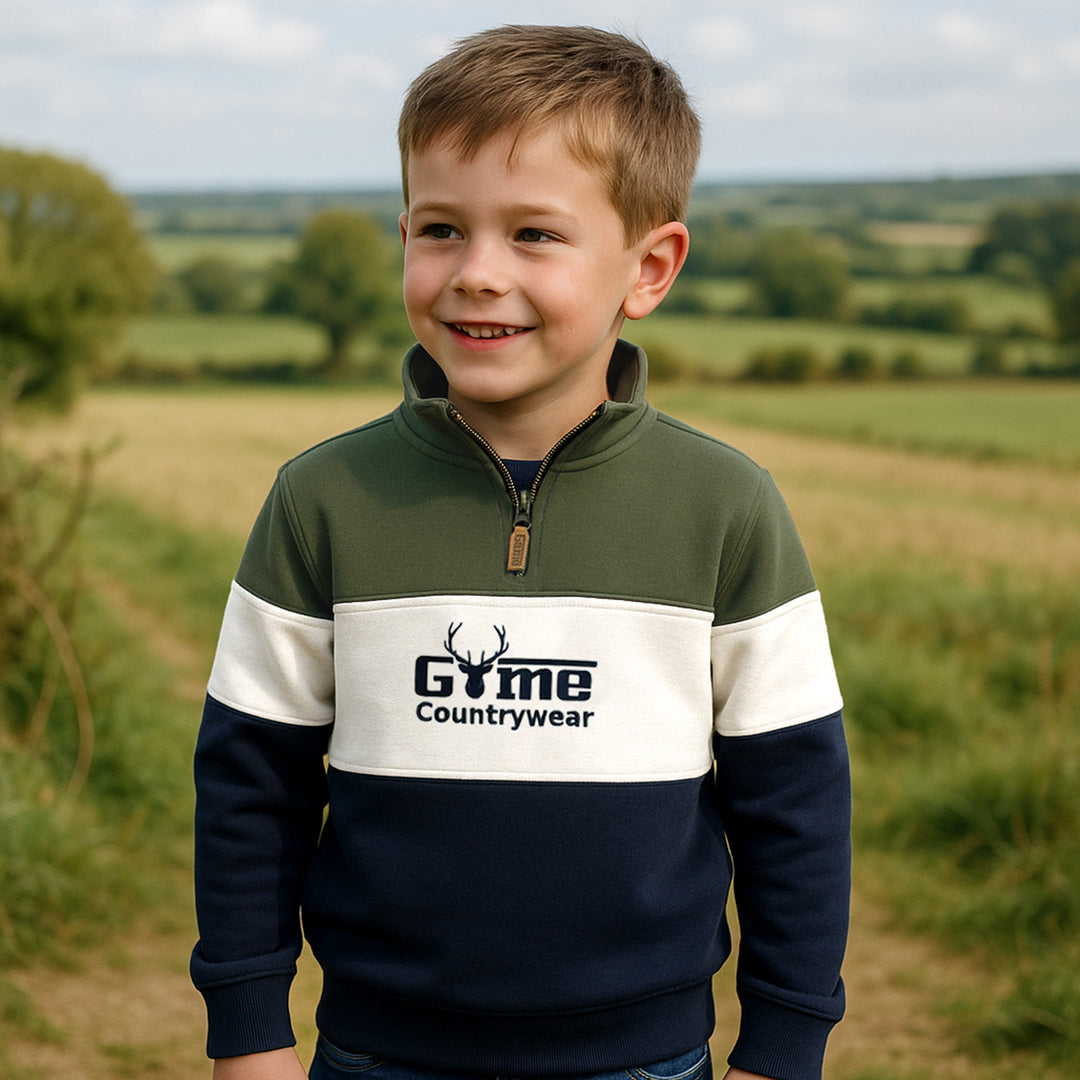 Game Kids GME05-K Unisex Half Zip Neck Country Pullover