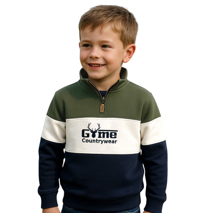 Game Kids GME05-K Unisex Half Zip Neck Country Pullover