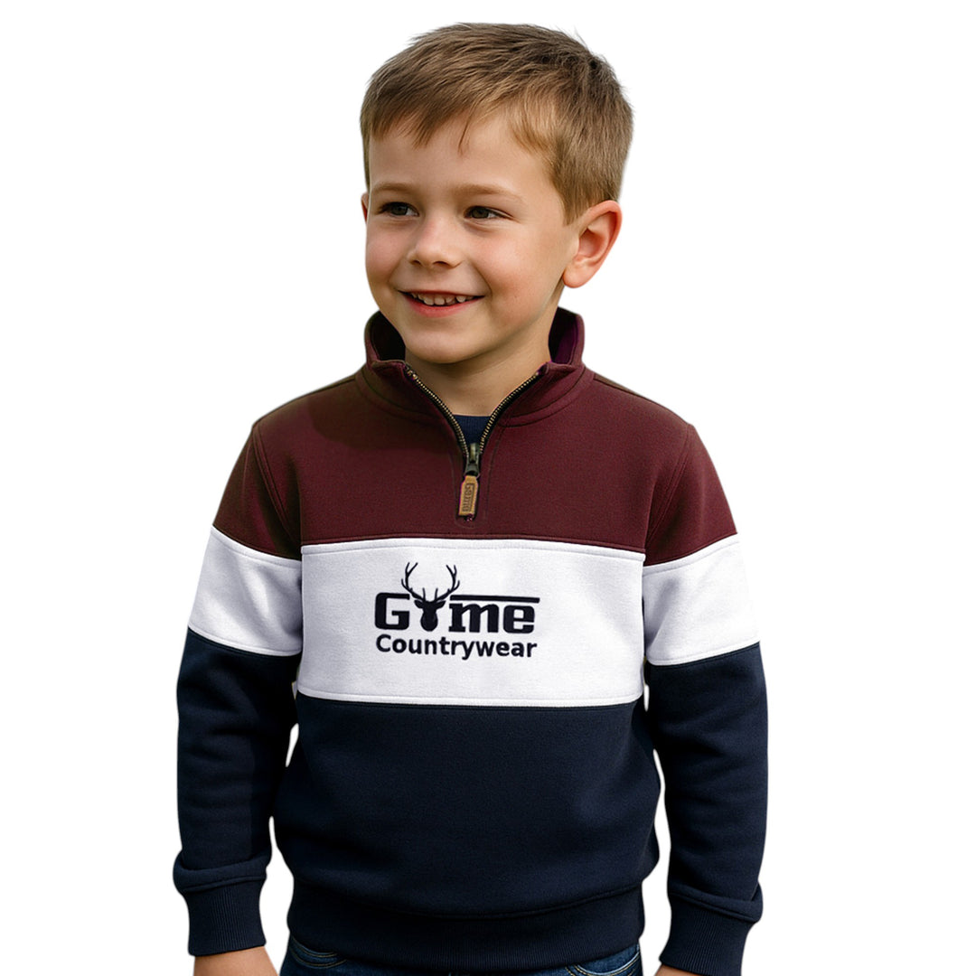 Game Kids GME05-K Unisex Half Zip Neck Country Pullover