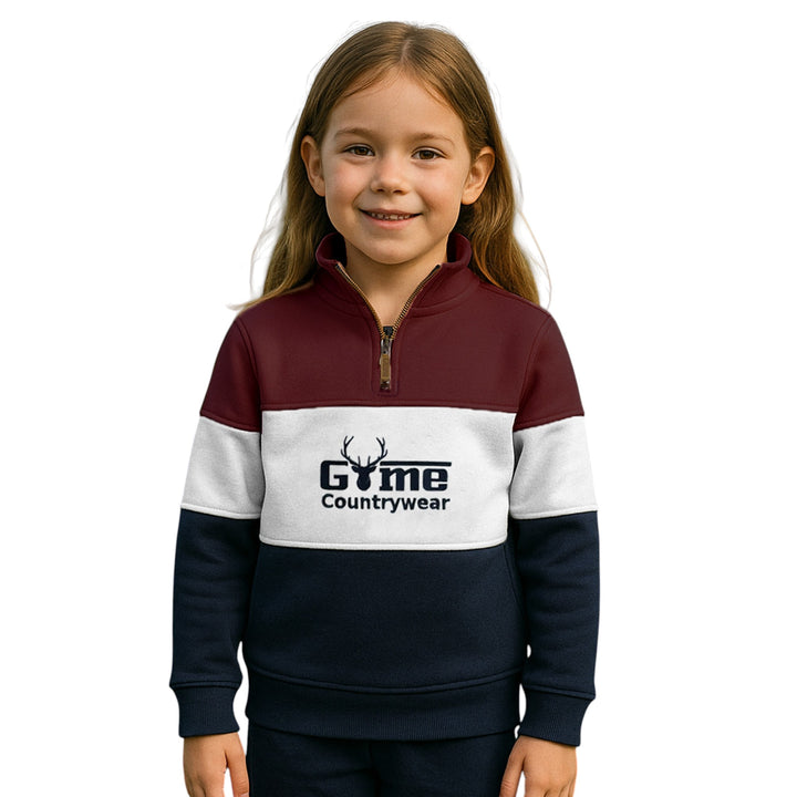 Game Kids GME05-K Unisex Half Zip Neck Country Pullover