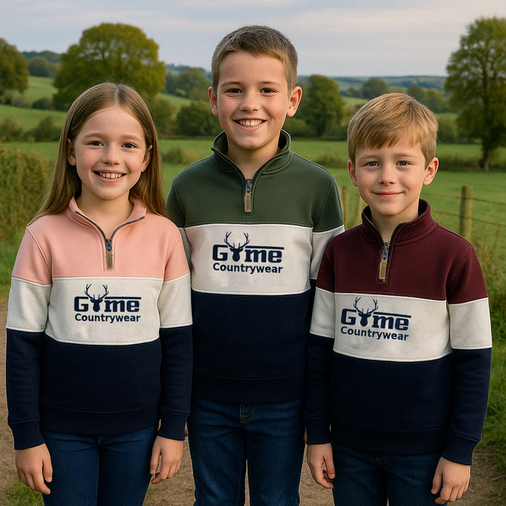 Game Kids GME05-K Unisex Half Zip Neck Country Pullover