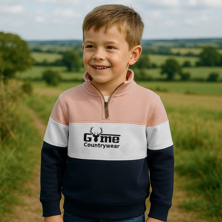 Game Kids GME05-K Unisex Half Zip Neck Country Pullover