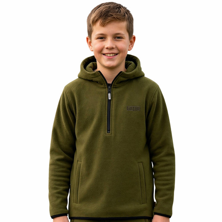 Game Kids Alpine Fleece Smock | 1/4 Zip Hooded Pullover