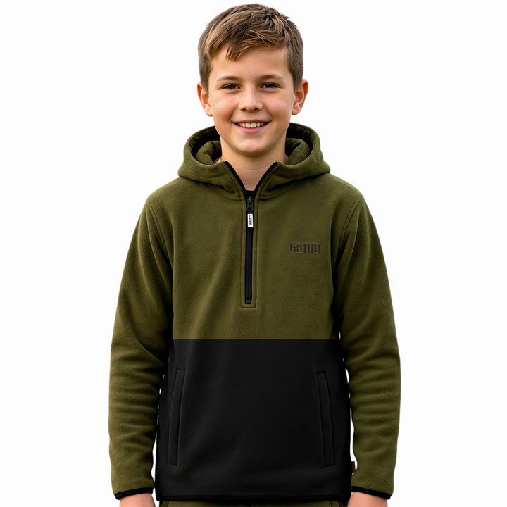 Game Kids Alpine Fleece Smock | 1/4 Zip Hooded Pullover