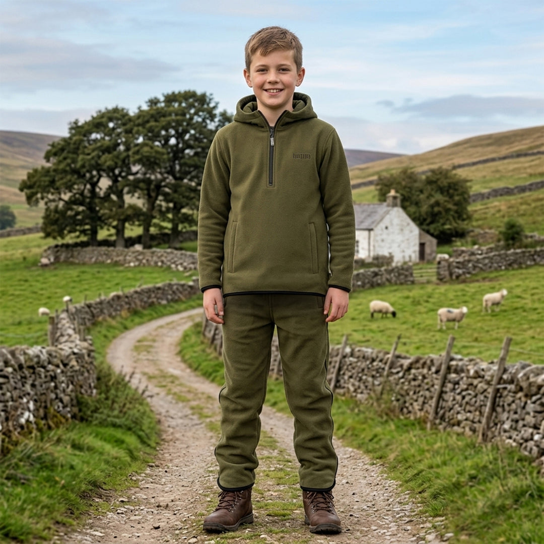 Game Kids Alpine Fleece Smock | 1/4 Zip Hooded Pullover