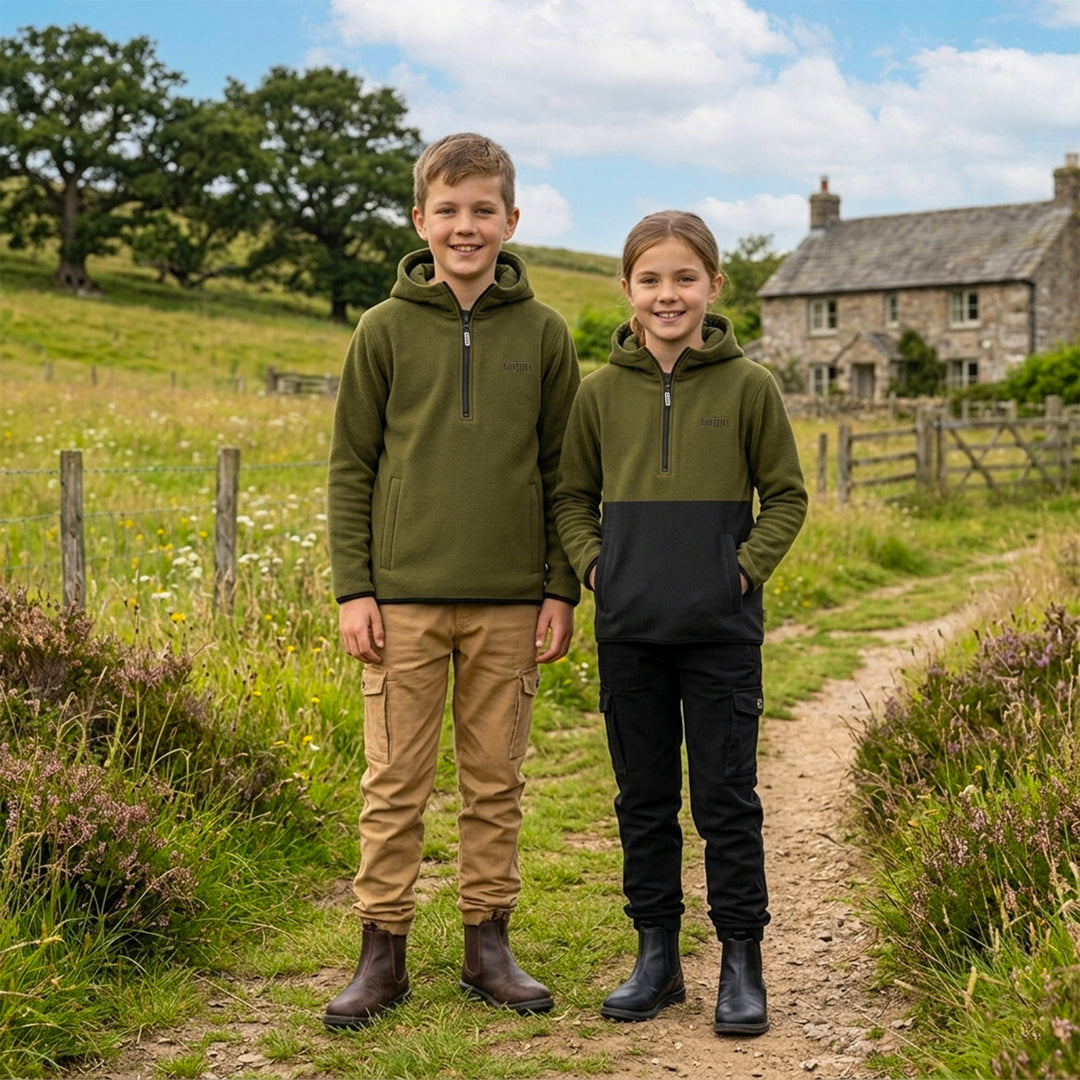 Game Kids Alpine Fleece Smock | 1/4 Zip Hooded Pullover