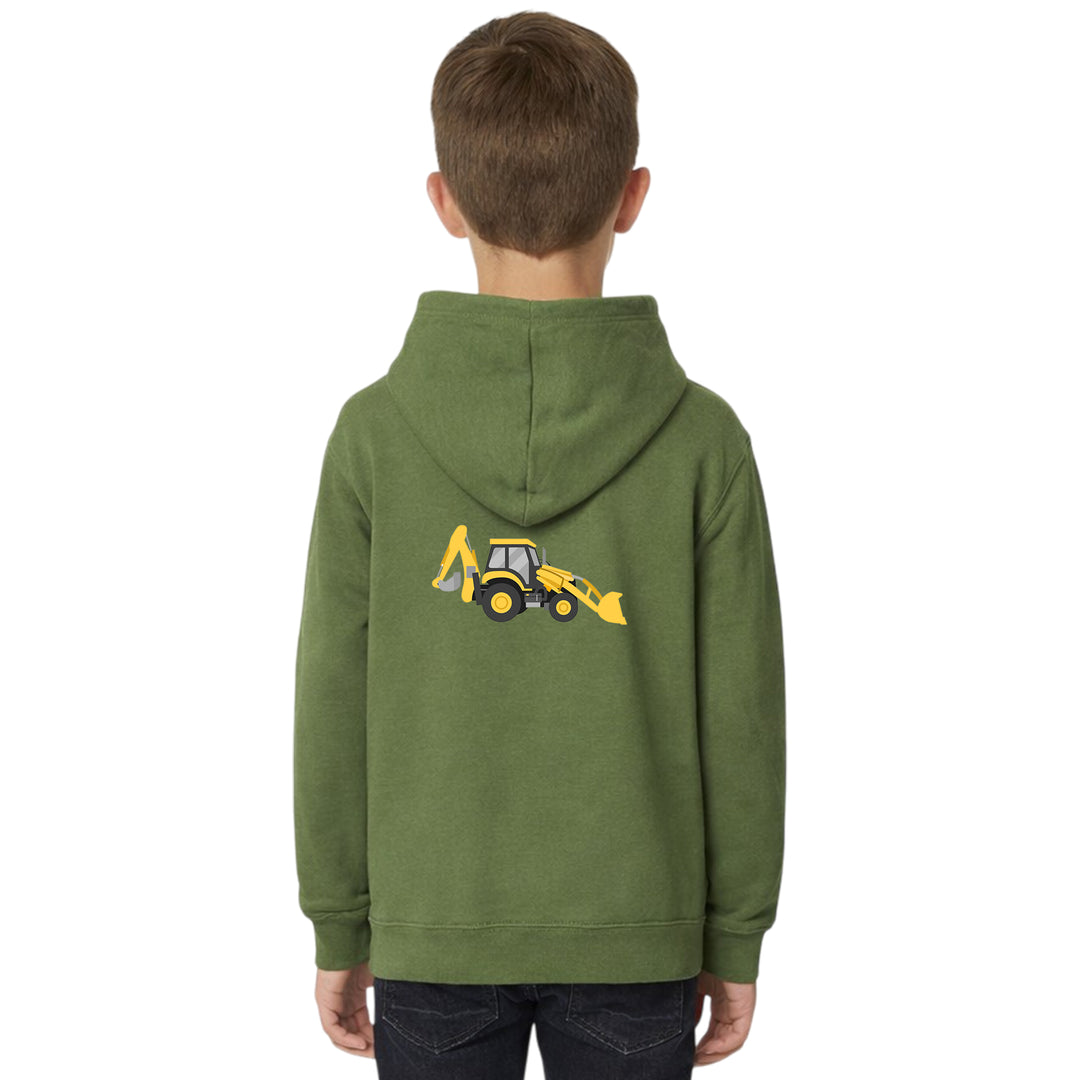 Unisex Kids Hoodie with Digger Embroidery – Country Life