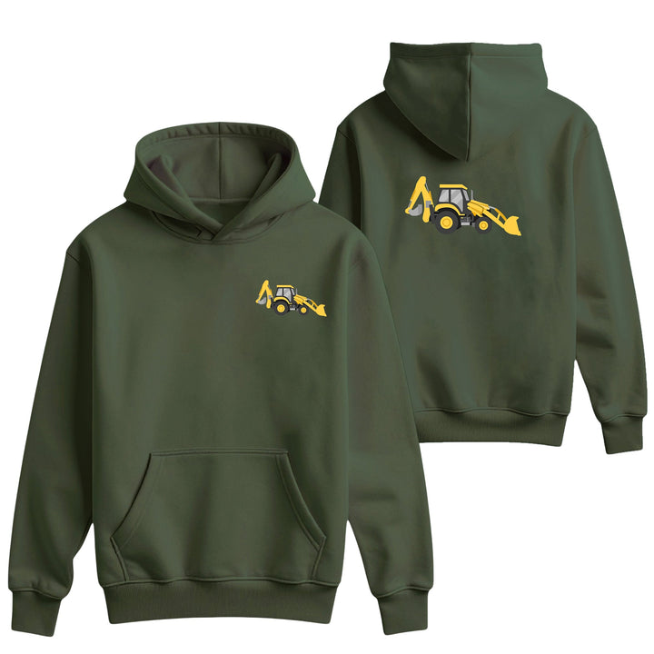 Unisex Kids Hoodie with Digger Embroidery – Country Life