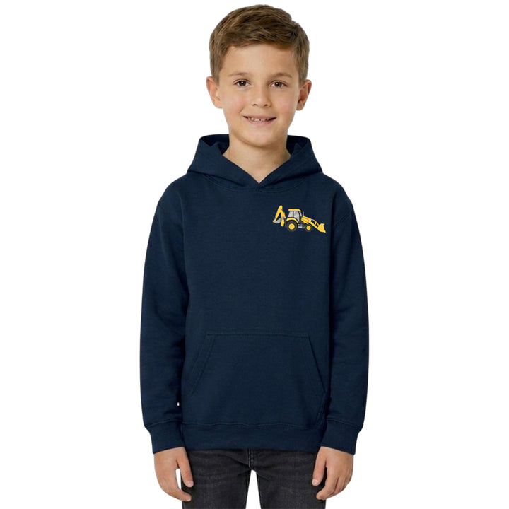 Unisex Kids Hoodie with Digger Embroidery – Country Life