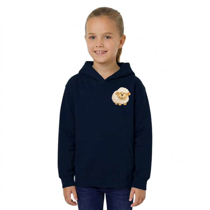 Unisex Kids Hoodie with Sheep Embroidery – Country Life