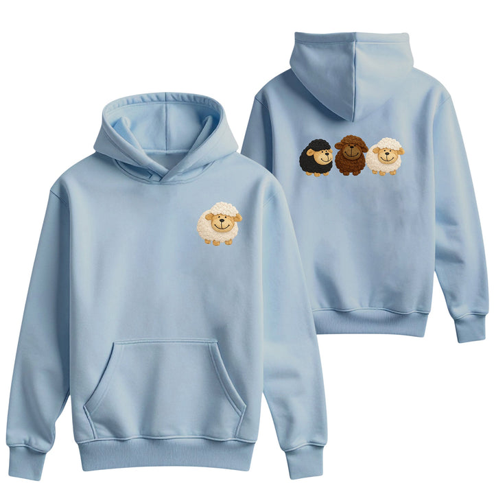 Unisex Kids Hoodie with Sheep Embroidery – Country Life