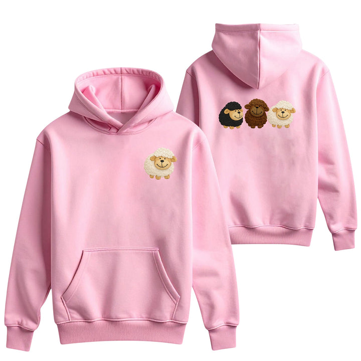 Unisex Kids Hoodie with Sheep Embroidery – Country Life