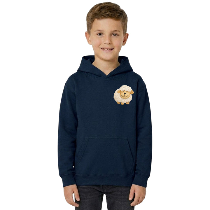 Unisex Kids Hoodie with Sheep Embroidery – Country Life