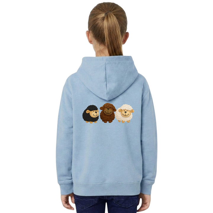 Unisex Kids Hoodie with Sheep Embroidery – Country Life