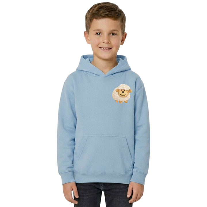 Unisex Kids Hoodie with Sheep Embroidery – Country Life