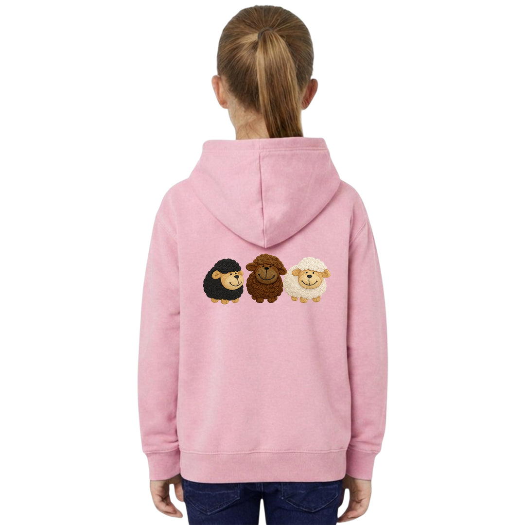 Unisex Kids Hoodie with Sheep Embroidery – Country Life