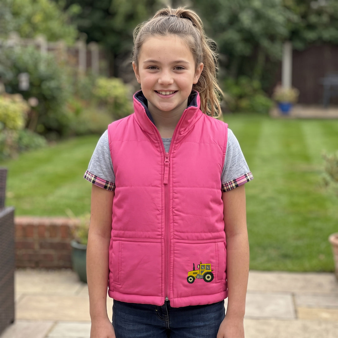 Kids Embroidered Padded Gilet